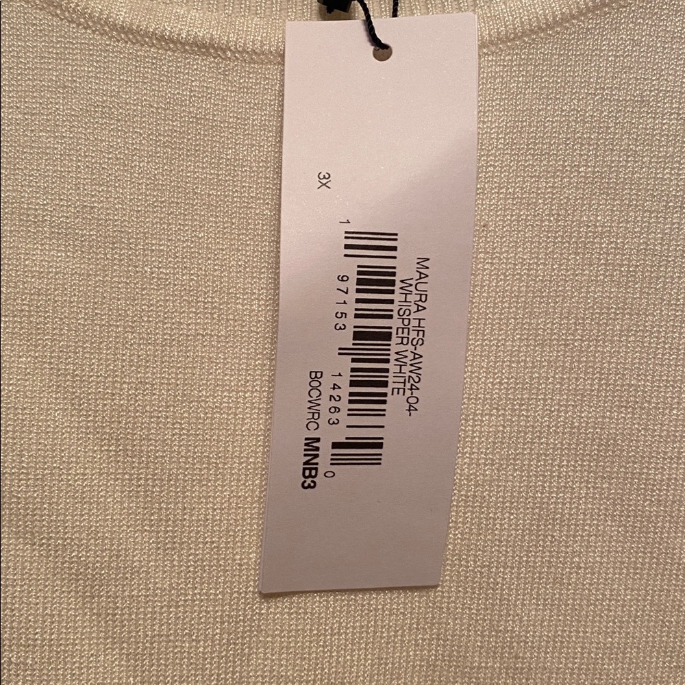 The Drop Whisper White Long Sleeve Mock Neck Sweater…size 3X - Picture 5 of 5